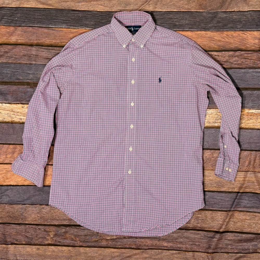 Polo Ralph Lauren Classic Fit Check Mens Long Sleeve Dress Shirt